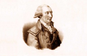 Der deutsche Typograf, Verleger und Buchdrucker Georg Joachim Göschen (1752–1828) um 1854. Abbildung: Lithographie der Lithographischen Kunstanstalt J.G. Bach in Leipzig nach einer Zeichnung von Samuel Gränicher (Kunstmaler und Kupferstecher, 1758–1813).