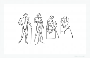 Detailstudien der »Villardschen Figuren« aus dem »Bauhüttenbuch« von Villard de Honnecourt. Quelle: »Livre de portraiture«, Bibliothèque nationale de France, Paris.