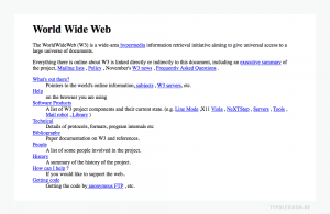 Erste Website im World Wide Web (1991)
