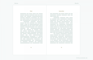 Auch in der klassischen Buchtypografie können heute der Titel und die Pagina eines »lebenden Kolumnentitels« getrennt werden. In diesem Beispiel ist der Titel im Kopf der Kolumne (im Satzspiegel), die Pagina im Fußsteg (außerhalb des Satzspiegels) – jeweils im Axialsatz angeordnet. Infografik: www.typolexikon.de
