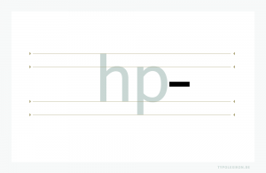 Der »Gedankenstrich« ist ein Interpunktionszeichen. Er ist länger als der Bindestrich. Der Stand des orthographischen Satzzeichens ist anhand der vier Hauptschriftlinien und der hp-Vertikalhöhe skizziert, wobei es von Schrift zu Schrift zu Abweichungen kommt. Beispiel gesetzt in der »Microsoft Sans Serif«, einer Systemschrift von Microsoft®.