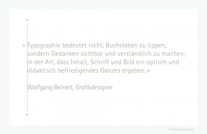 Bei freigestellten, großgradigen Zitaten wird die Anführung – egal ob es sich um deutsche oder englische Anführungszeichen bzw. um französiche Guillemets handelt, immer als hängende Interpunktion über die Satzkante gestellt.