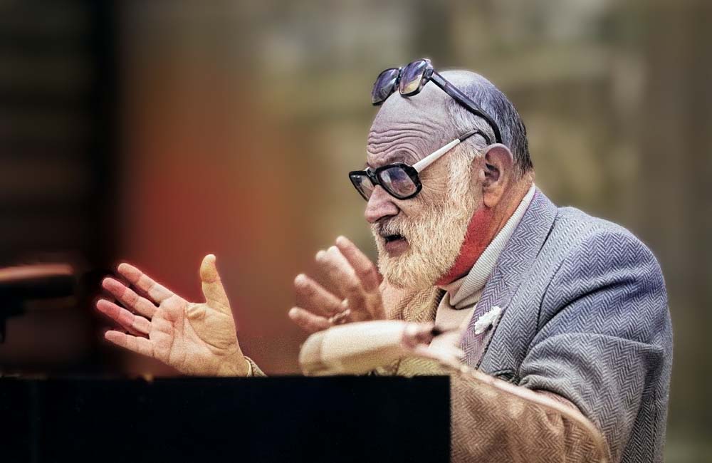 Vilém Flusser, Medienphilosoph und Kommunikationswissenschafter, Tschechoslowakei und Brasilien, 1920–1991. Foto: 1984, CC BY-SA 4.0.