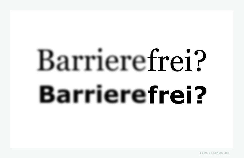 Barrierefreie Typografie hat zum Ziel, die Erkennbarkeit, Lesbarkeit und Verständlichkeit textbasierter Informationen zu gewährleisten. Gleichzeitig ist der Begriff »barrierefreie Typografie« bisher weder klar noch eindeutig definiert. Barrierefreie Typografie hat zum Ziel, die Erkennbarkeit, Lesbarkeit und Verständlichkeit textbasierter Informationen zu gewährleisten. Gleichzeitig ist der Begriff »barrierefreie Typografie« bisher weder klar noch eindeutig definiert.